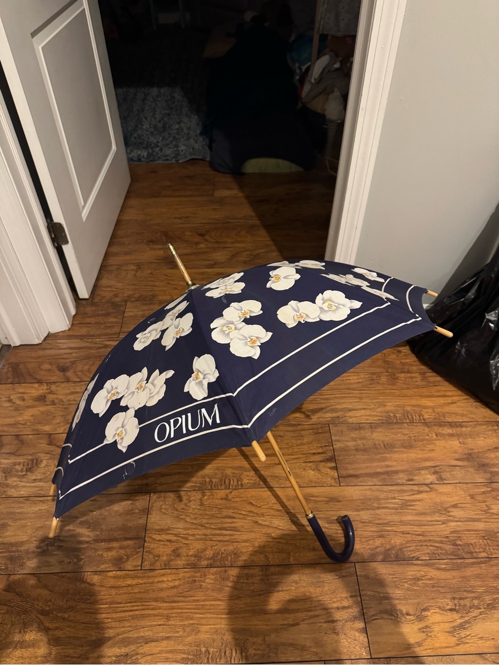Vintage YSL Yves Saint Laurent OPIUM Orchid Umbrella Parasol RARE